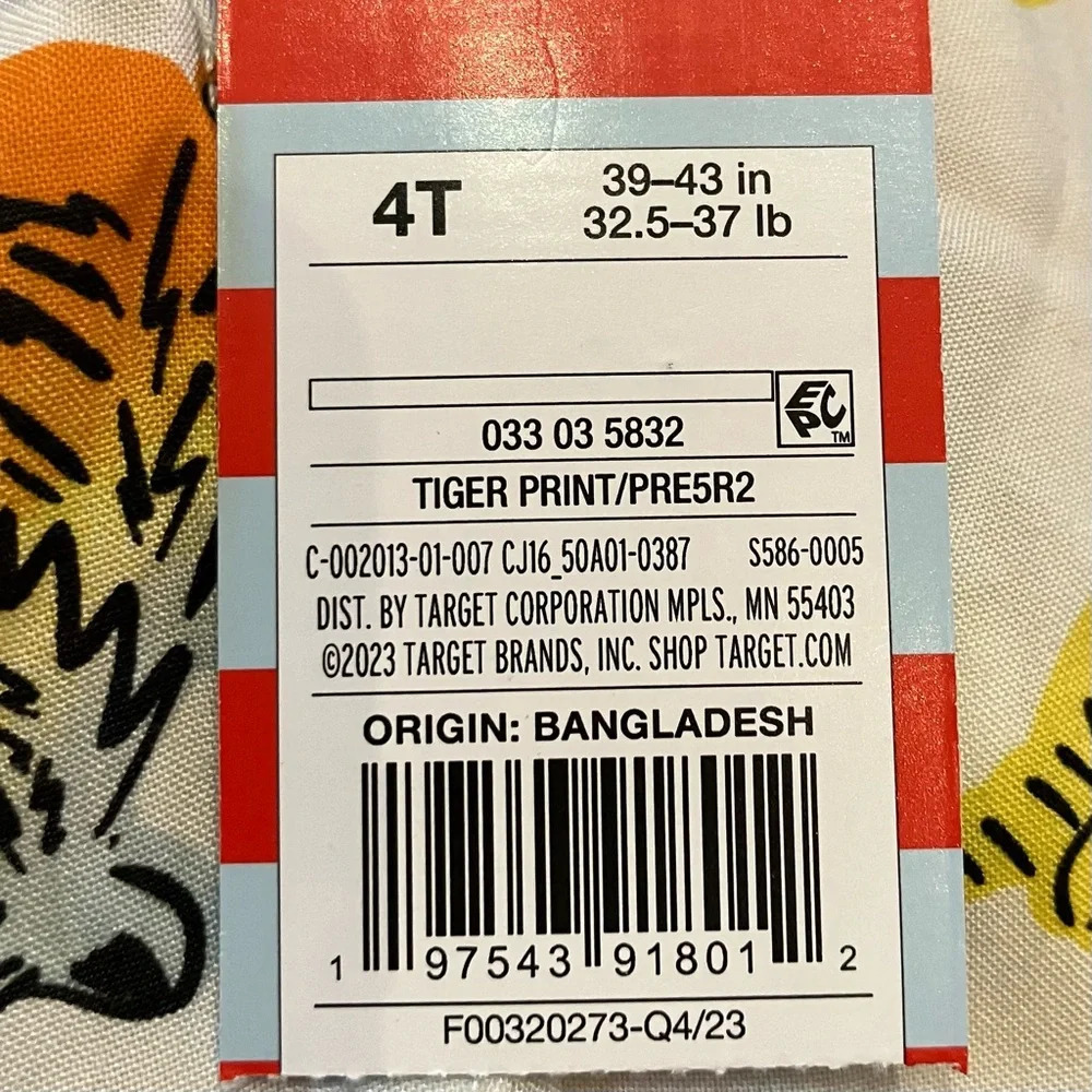 🐱 2 / $15 NWT Cat & Jack Boy’s Rainbow Tiger Print Button Up Short Sleeve Shirt - Picture 6 of 6